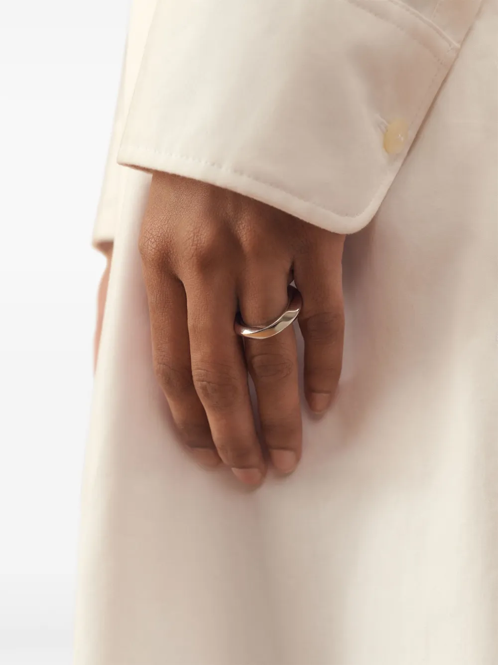 Jacquemus Ring met gegraveerd logo - Zilver