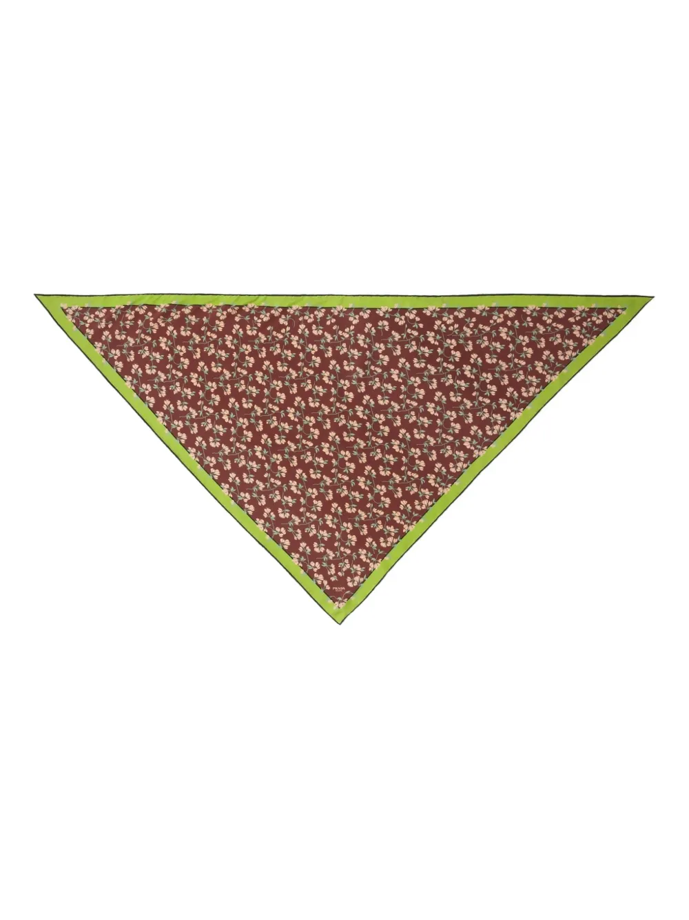Prada Sjaal met bloemenprint Blauw
