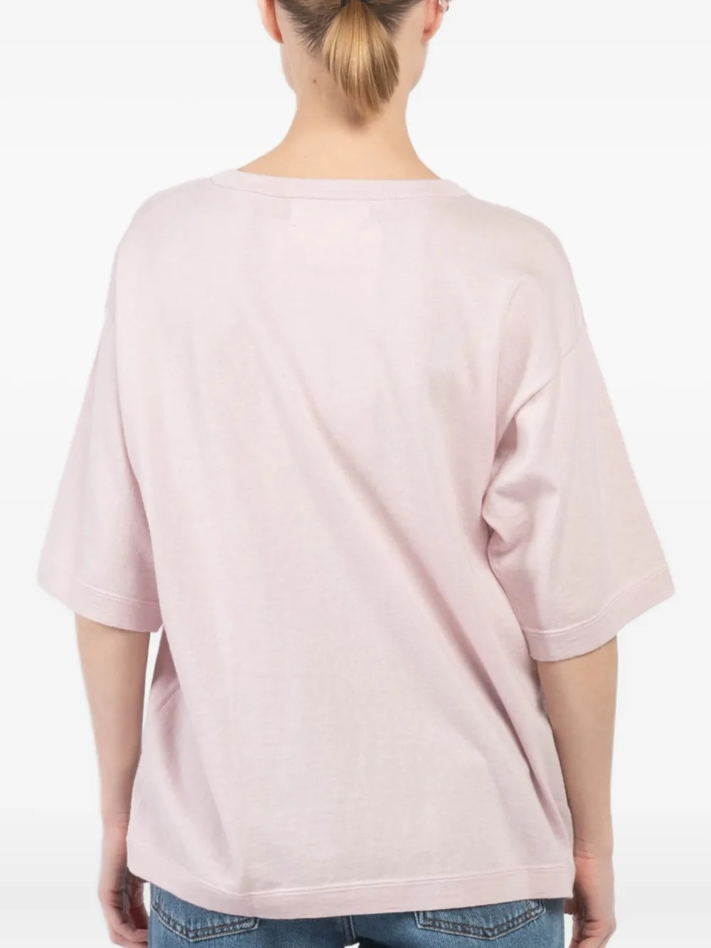 extreme cashmere V-neck T-shirt Roze