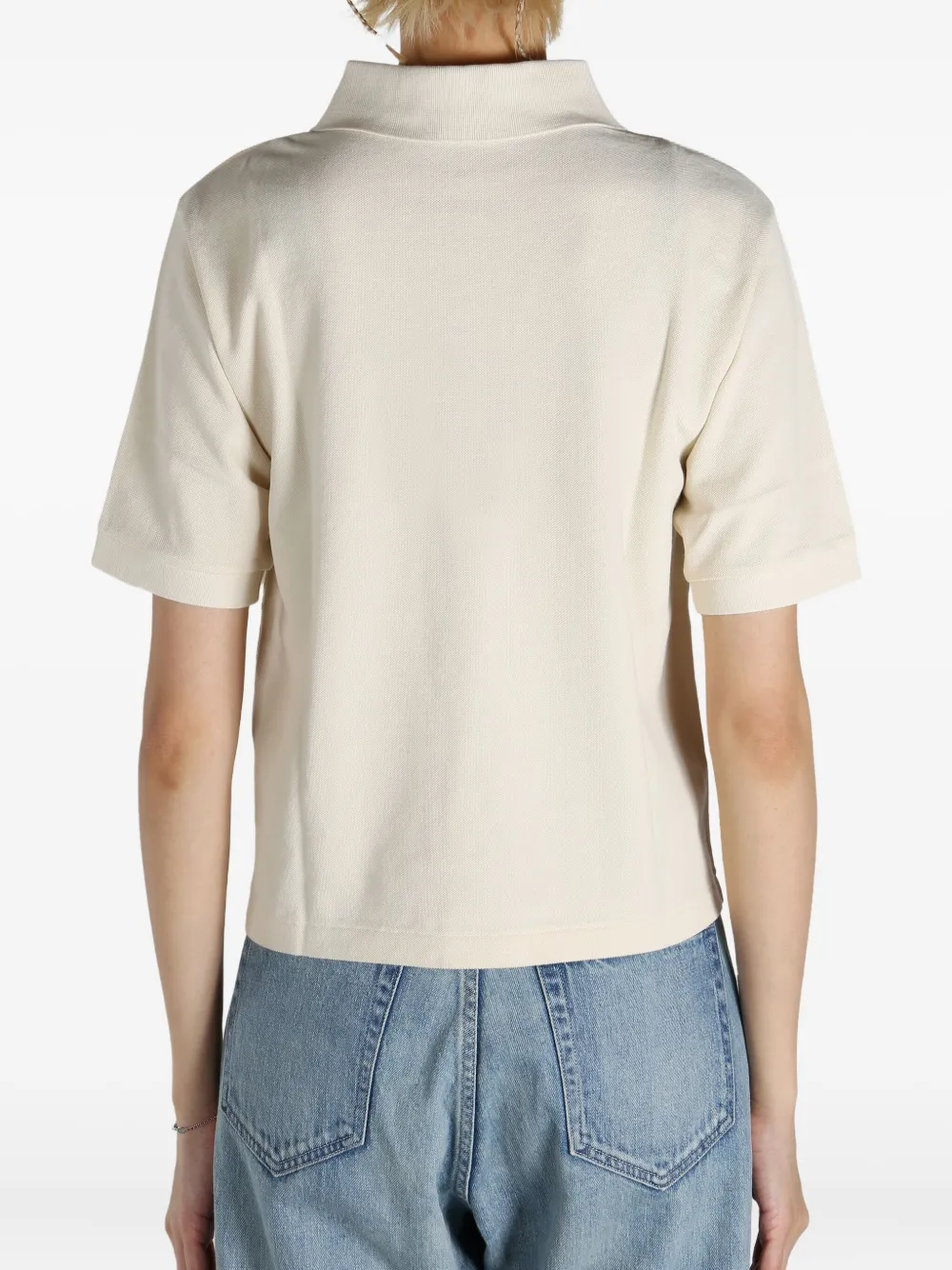 Auralee cotton polo top Wit