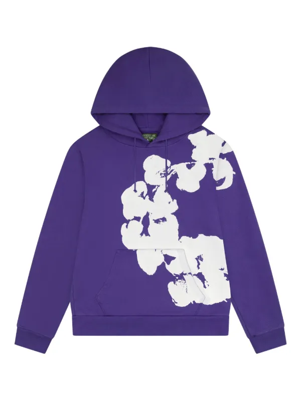 Denim Tears Big Cotton Wreath Hoodie | Purple | FARFETCH