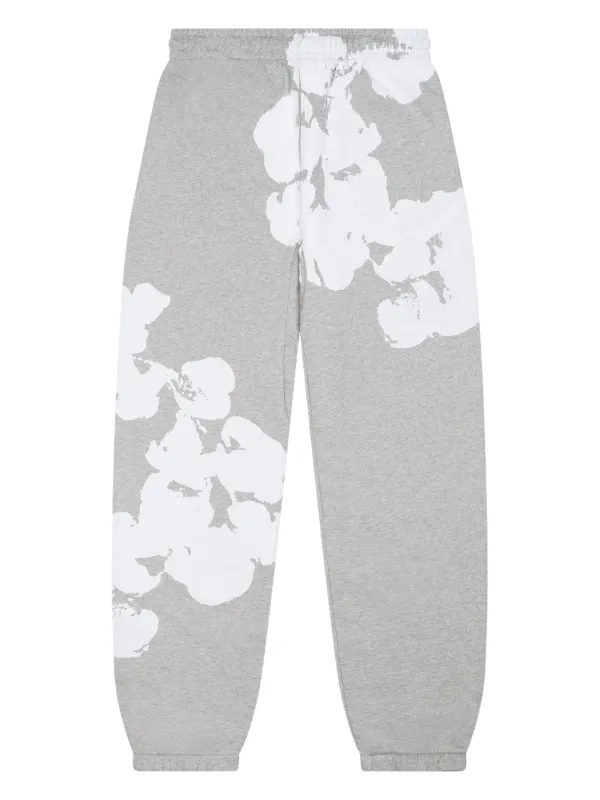 Denim Tears Big Cotton Wreath Track Pants | Grey | FARFETCH