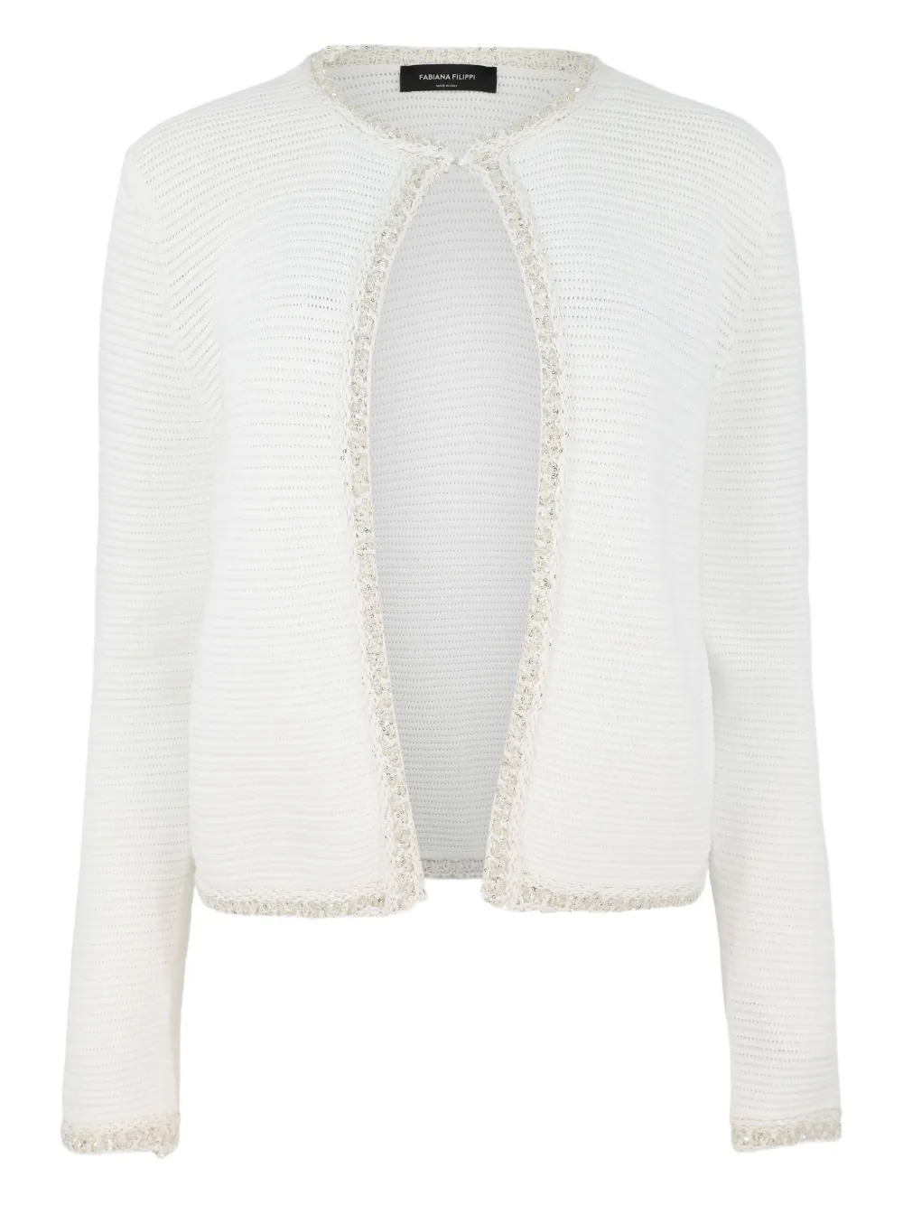 Fabiana Filippi Vest met pailletten Wit