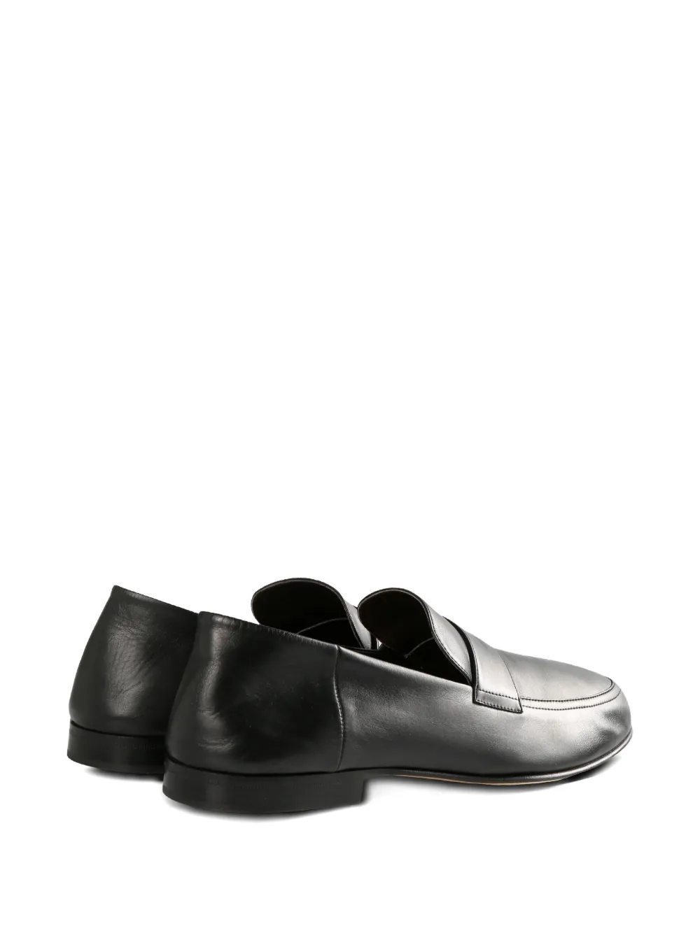 The Row leather loafers Black