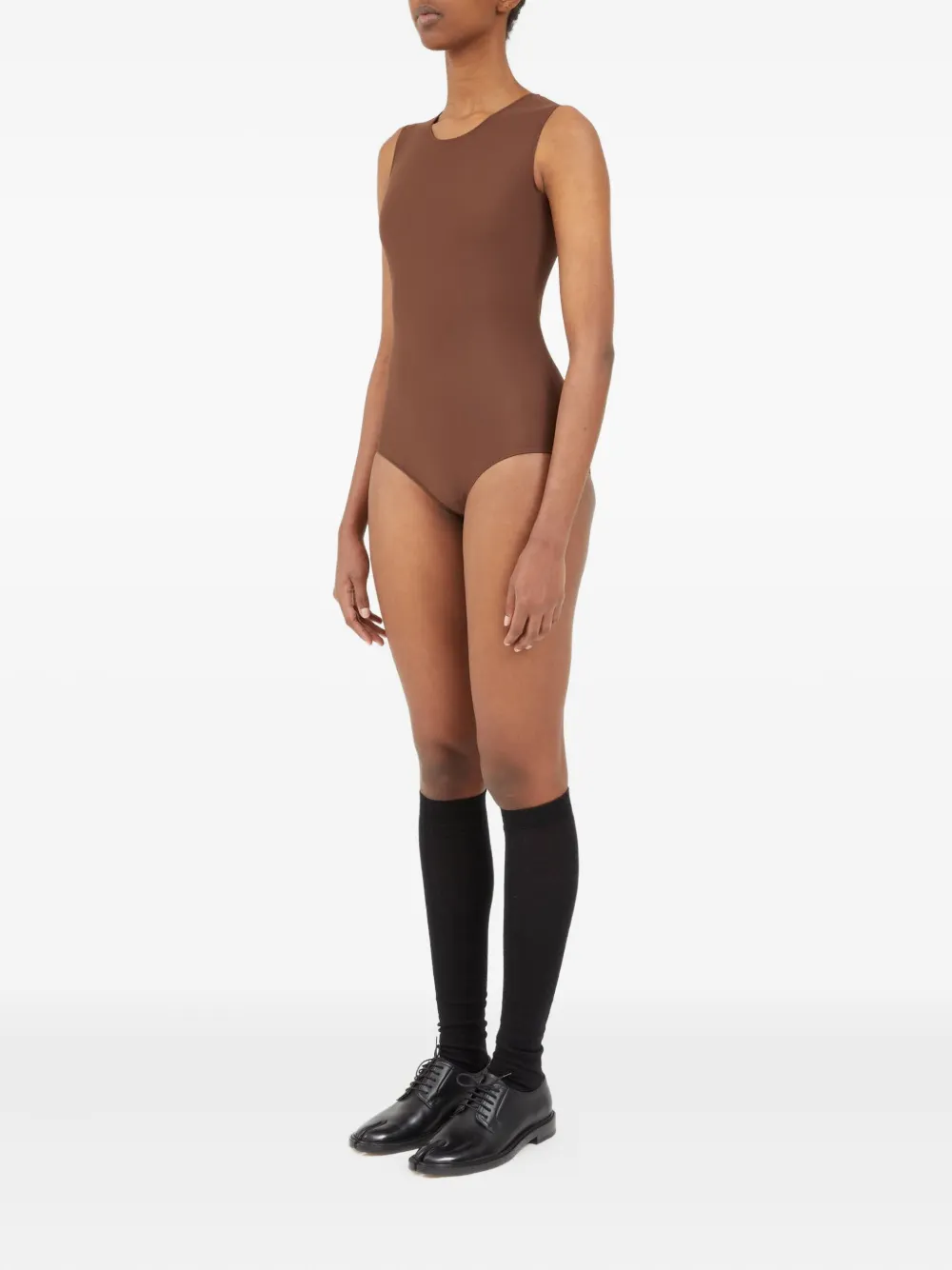 Maison Margiela Mouwloze body Bruin