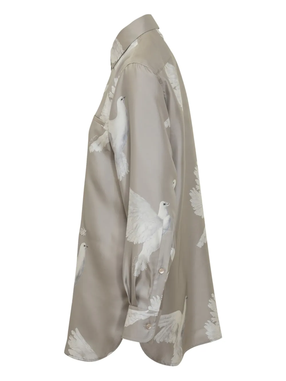 Stella McCartney Blouse met duifprint Beige