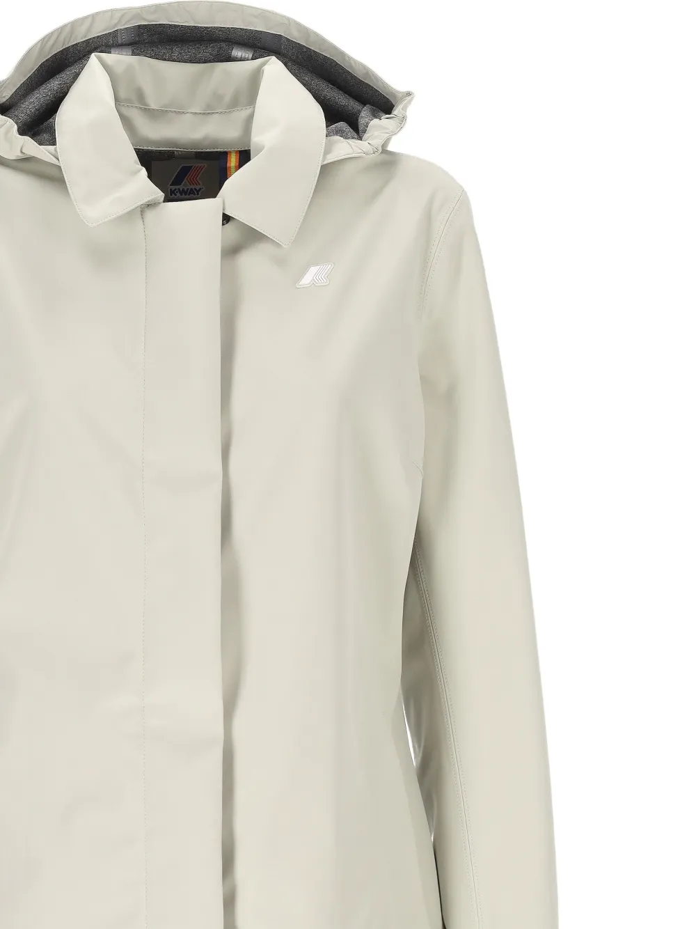 K-way K Way Mathy Bonded Beige Jacket In White