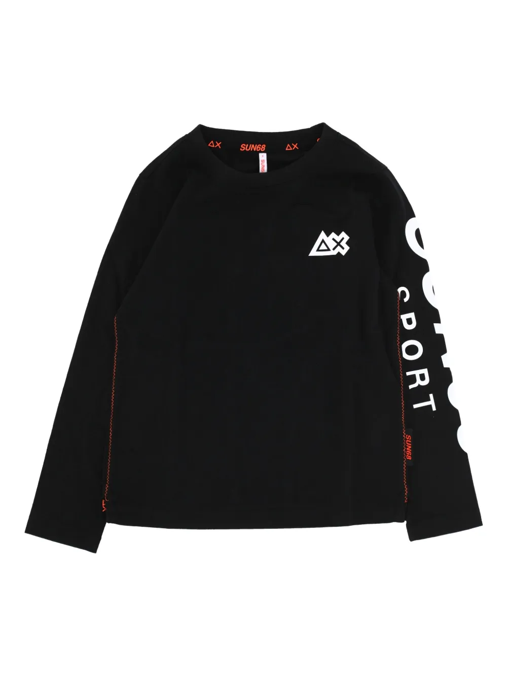 Sun 68 Kids ストレッチコットン Tシャツ - ブラック Sun 68 Kids ストレッチコットン Tシャツ - ブラック
