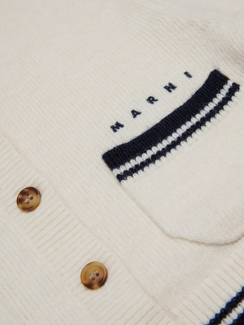 Marni Kids Vest met contrasterende afwerking Wit