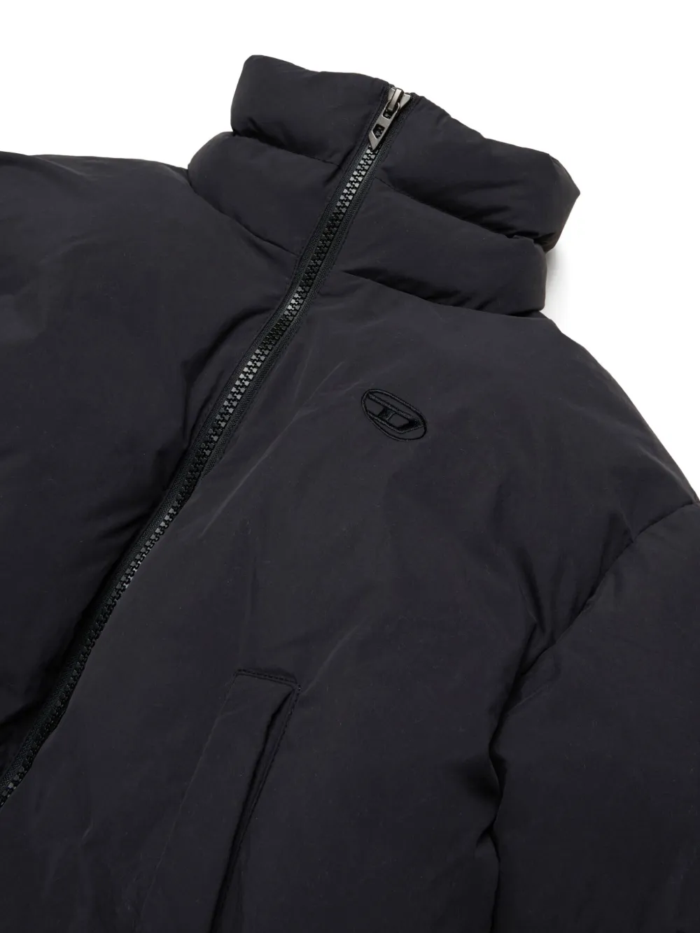 Diesel Kids Jack met hoge hals Zwart