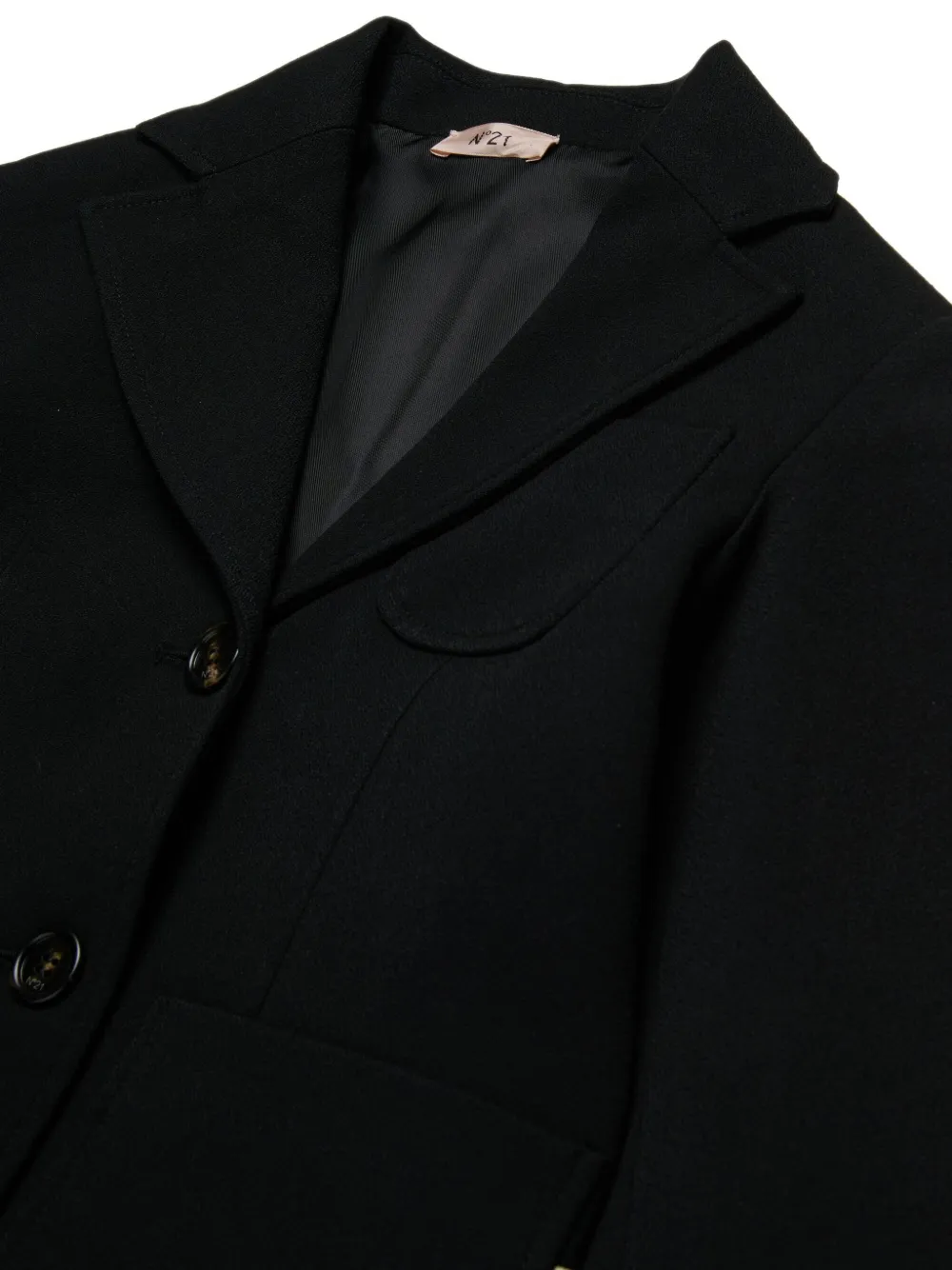 Nº21 Kids Blazer met enkele rij knopen Zwart