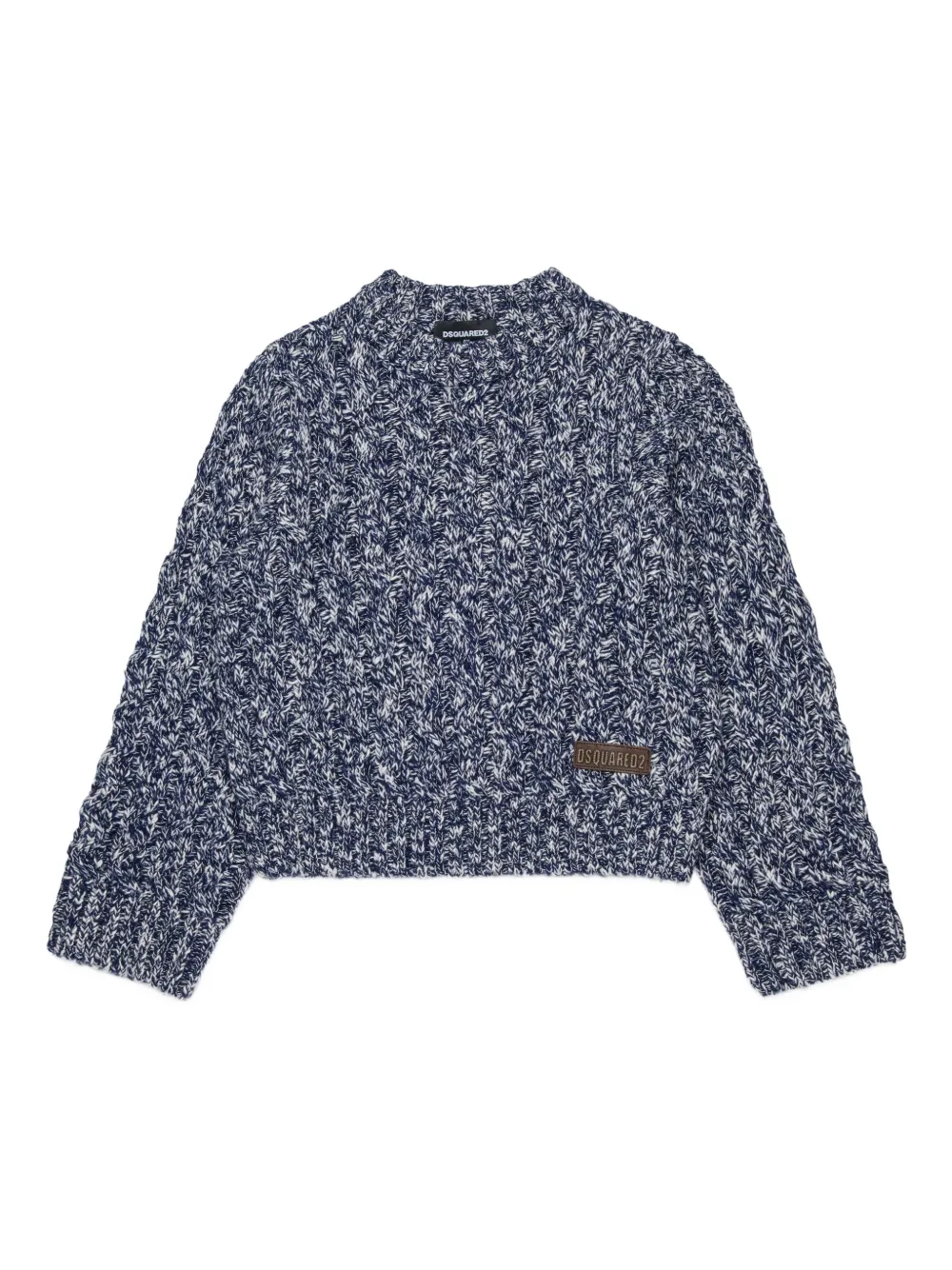 DSQUARED2 KIDS Kabelgebreide trui Blauw
