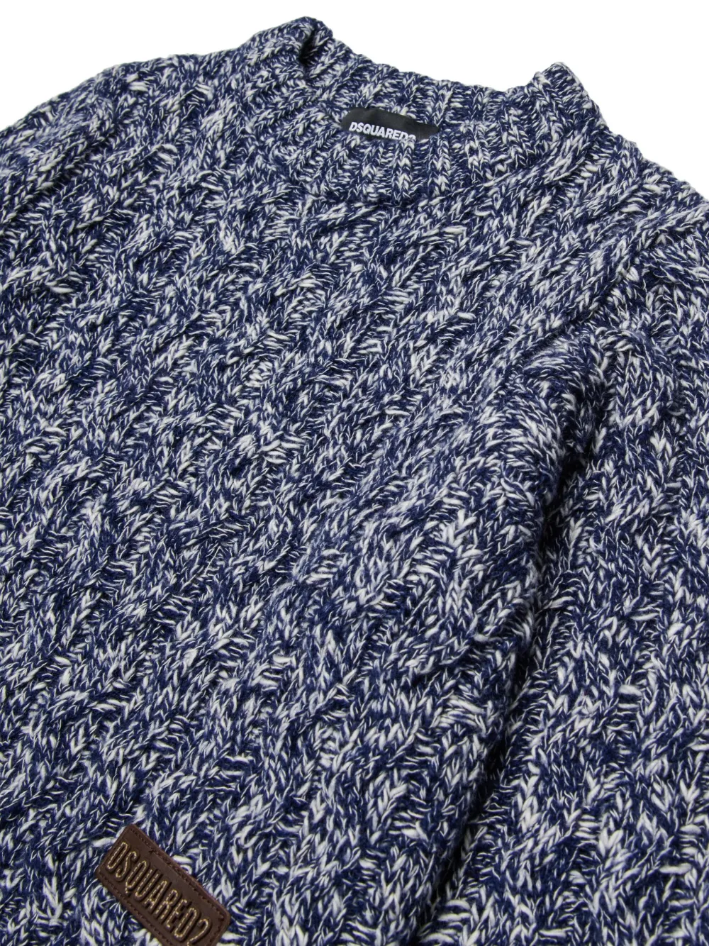 DSQUARED2 KIDS Kabelgebreide trui Blauw