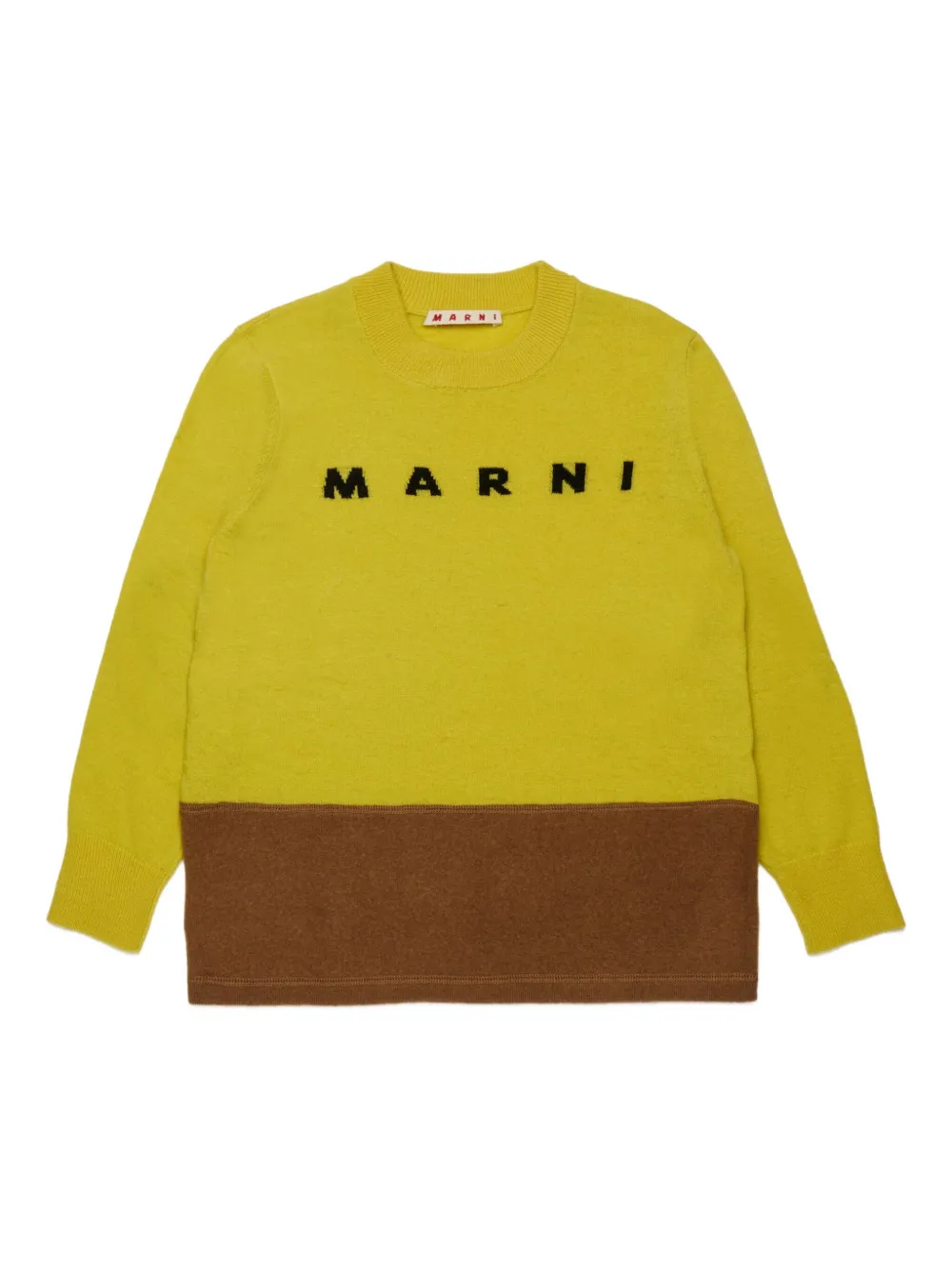Marni Kids Trui met logoprint Geel