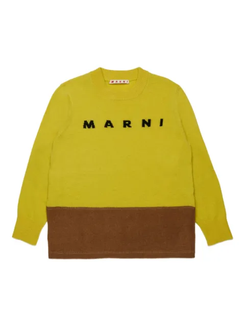 Marni Kids logo-print jumper 