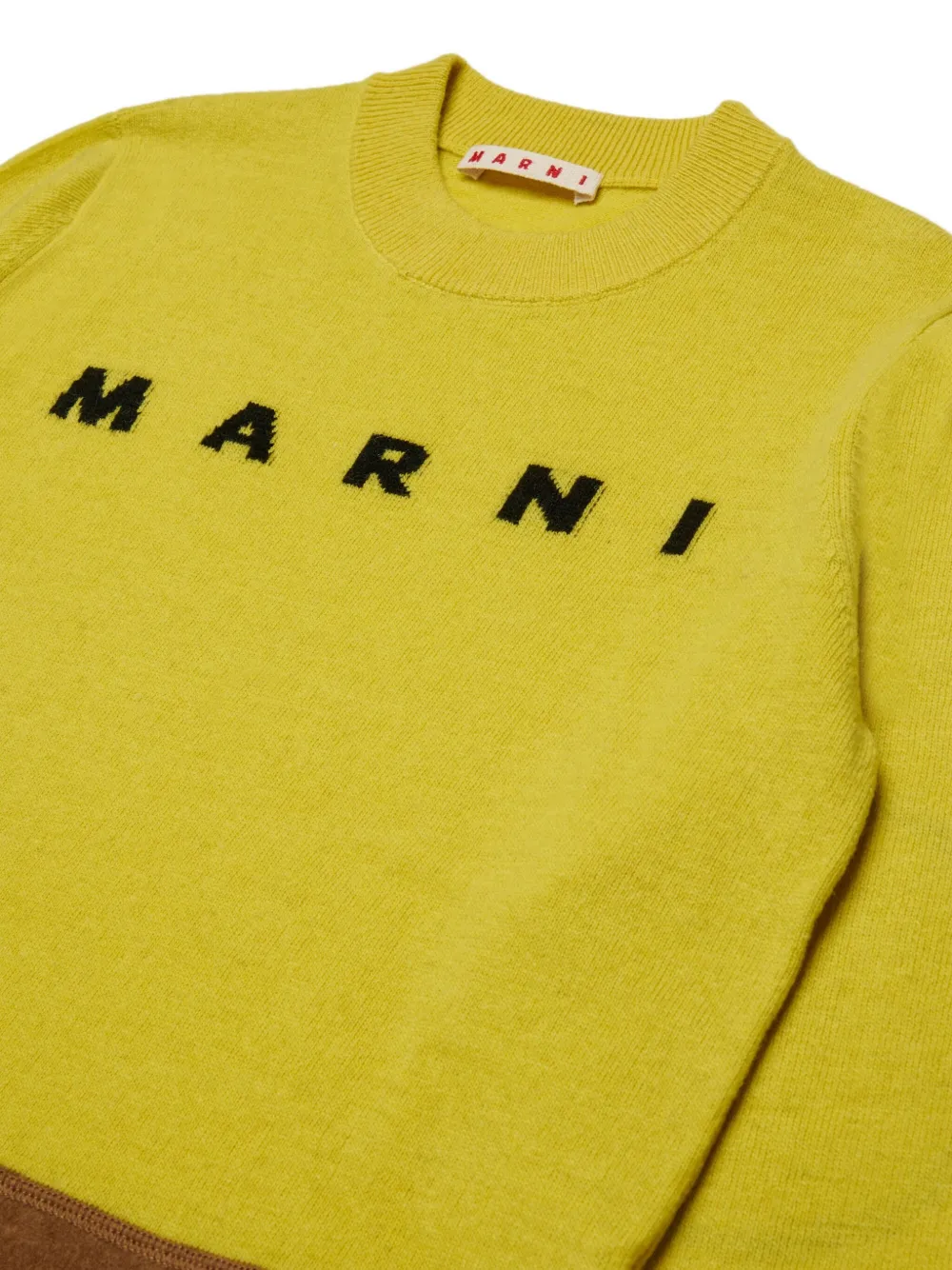 Marni Kids Trui met logoprint Geel