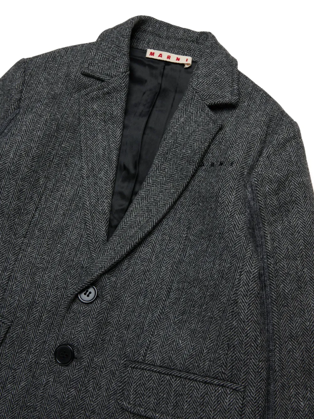Marni Kids Blazer met enkele rij knopen Grijs