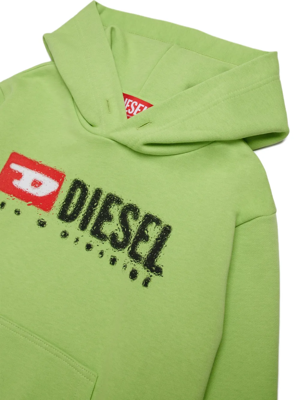 Diesel Kids Hoodie met logoprint Groen