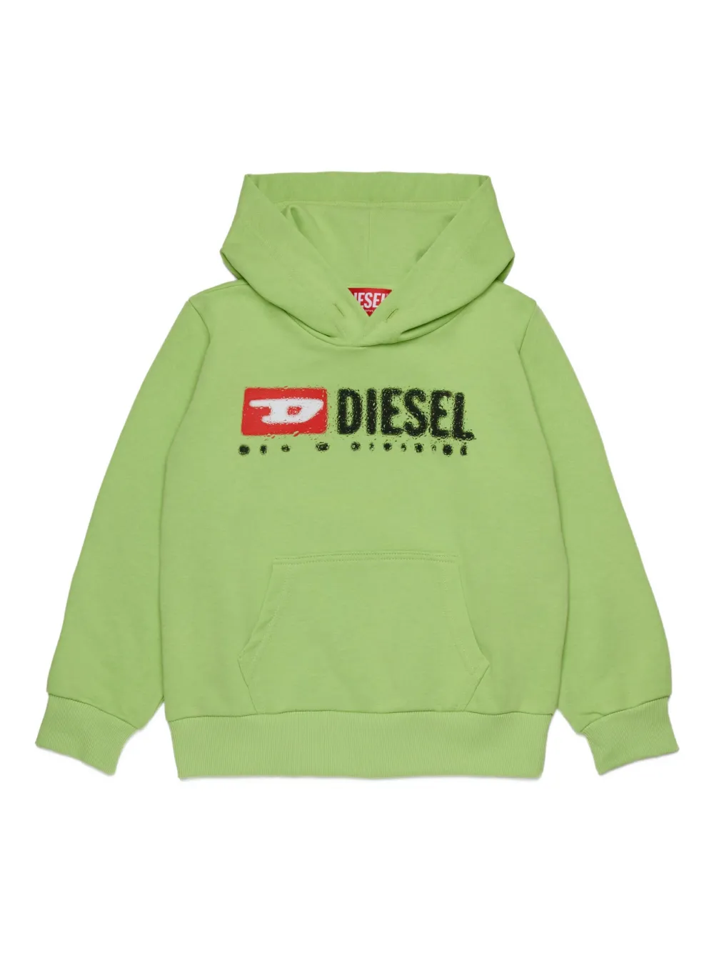 Diesel Kids Hoodie met logoprint Groen