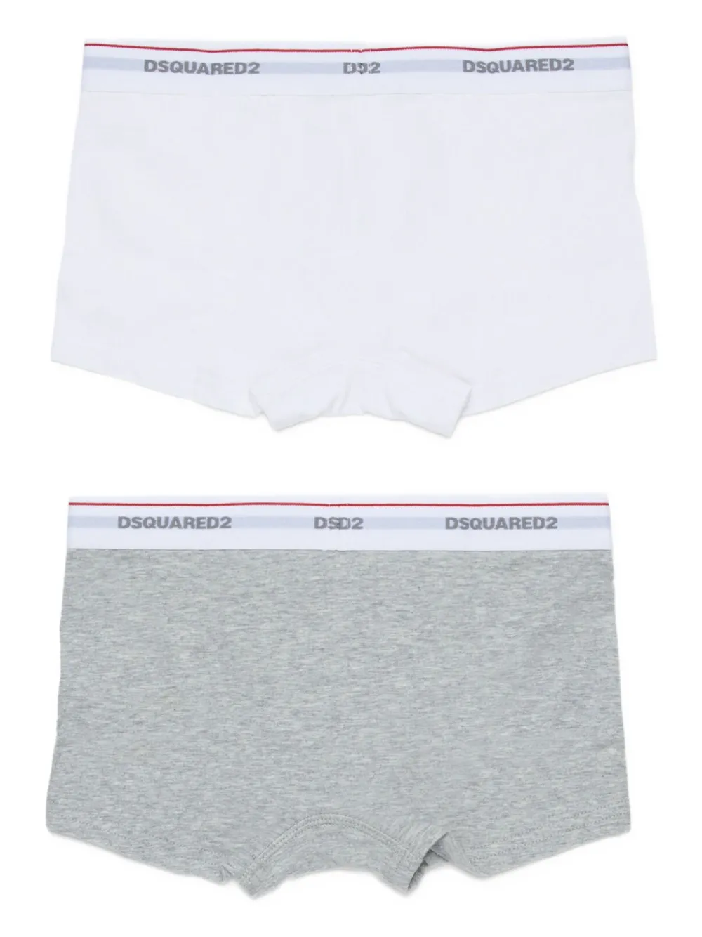 Dsquared2 Logo-waistband Boxers (pack Of Two) In Gray