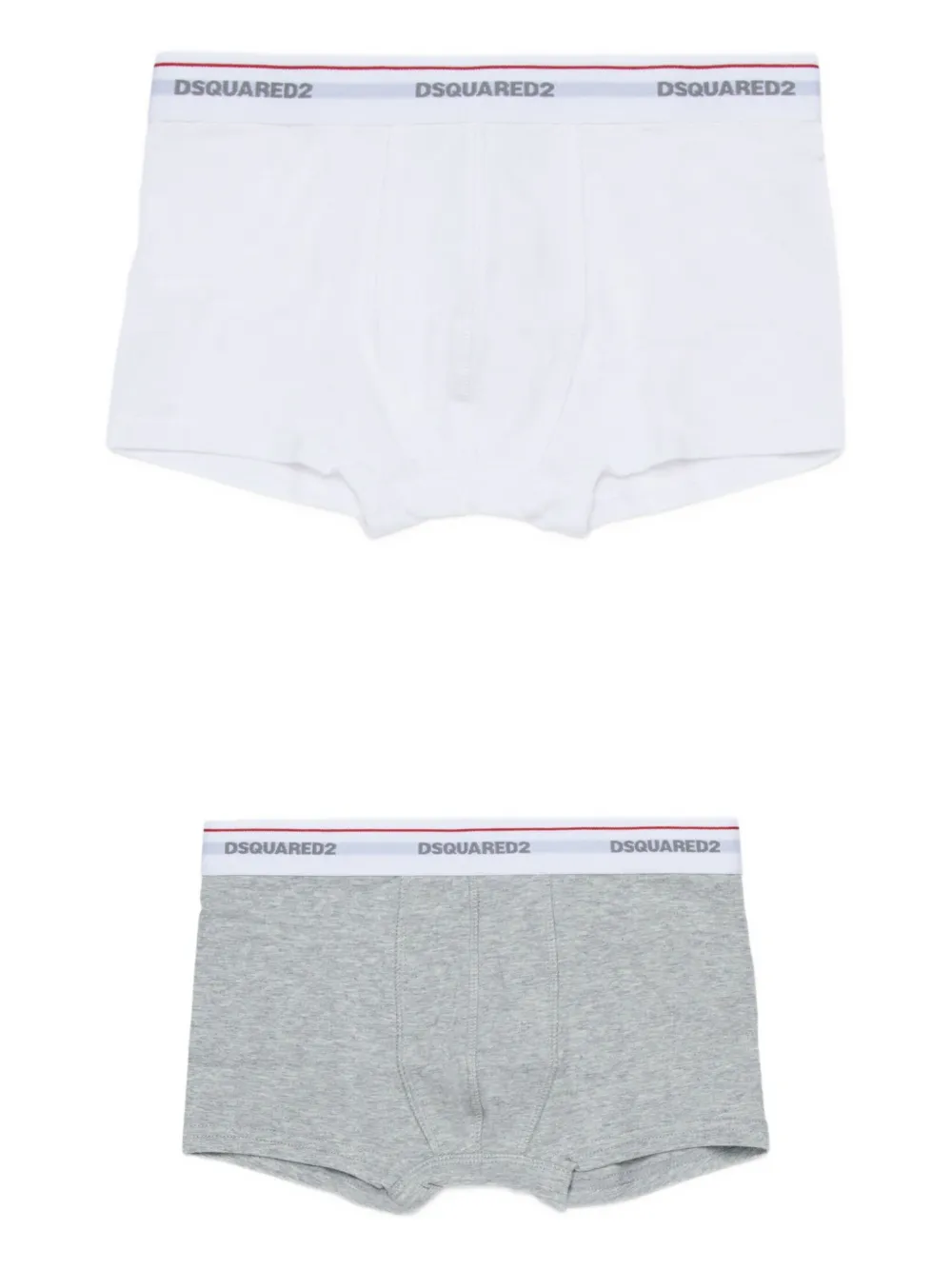 Dsquared2 Logo-waistband Boxers (pack Of Two) In Gray