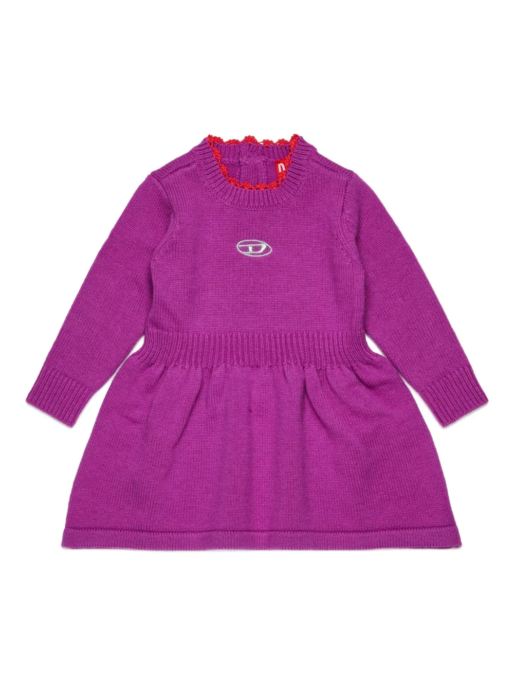 Diesel Kids Jurk met geborduurd logo Roze