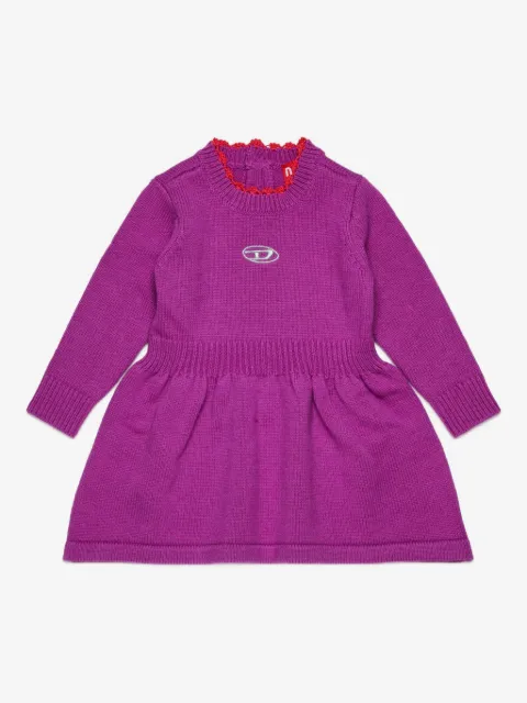 Diesel Kids Kleid mit Logo-Stickerei