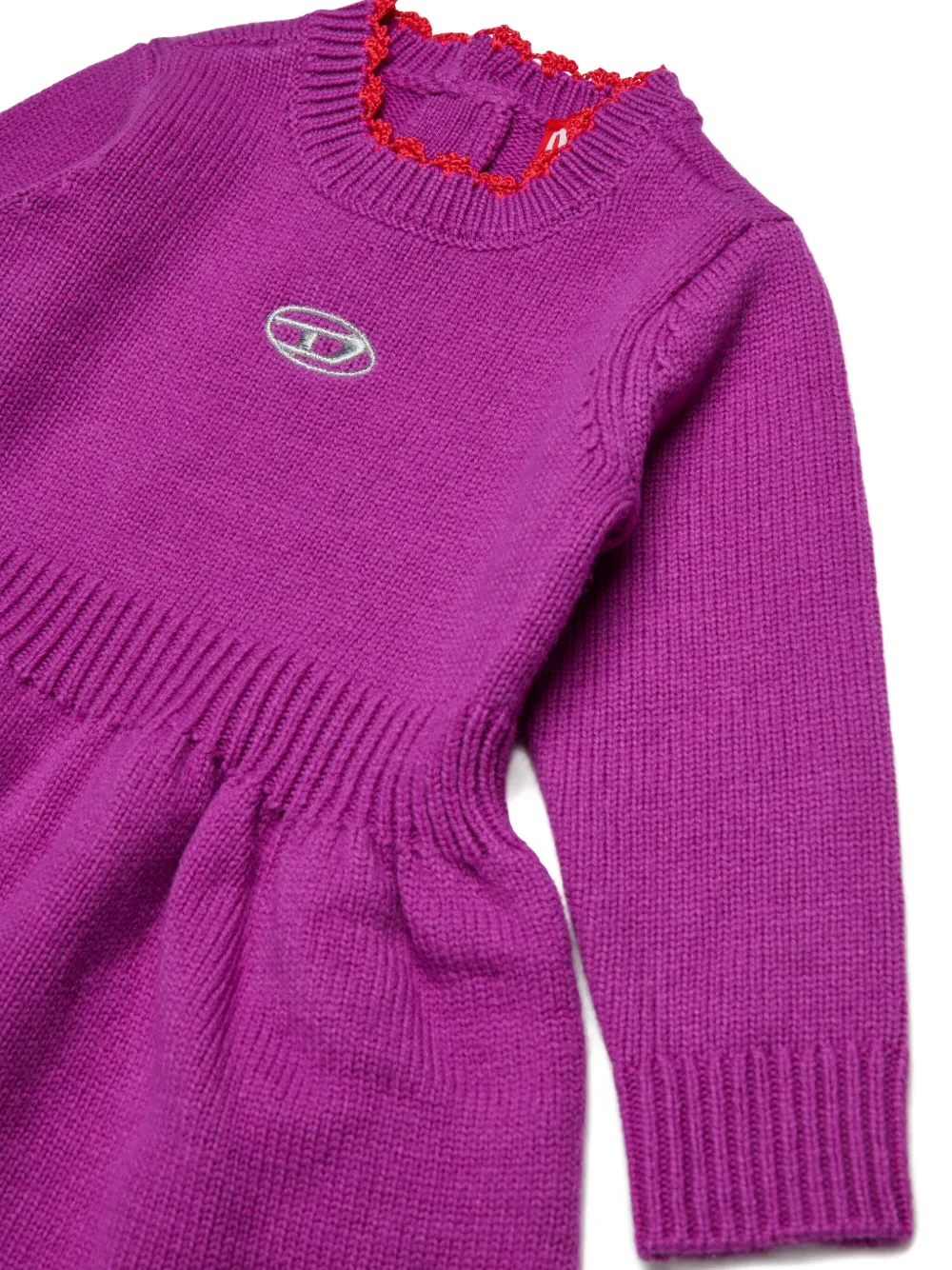 Diesel Kids Jurk met geborduurd logo Roze