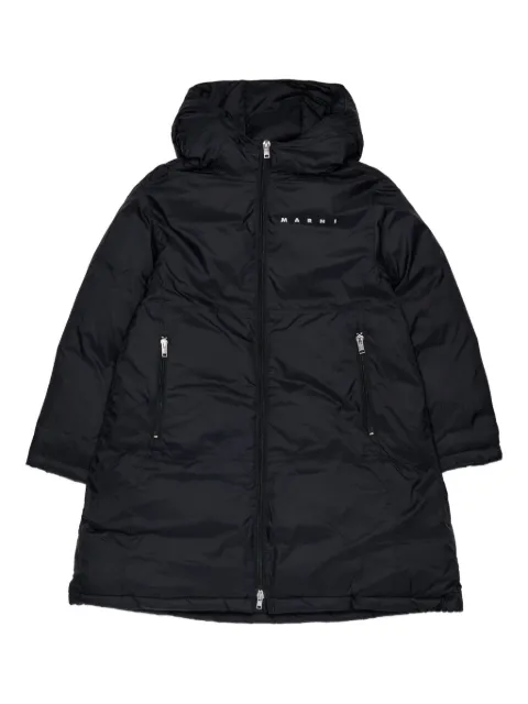 Marni Kids hooded zip-front jacket