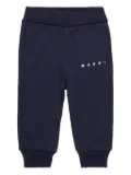 Marni Kids logo-print track pants - Blue