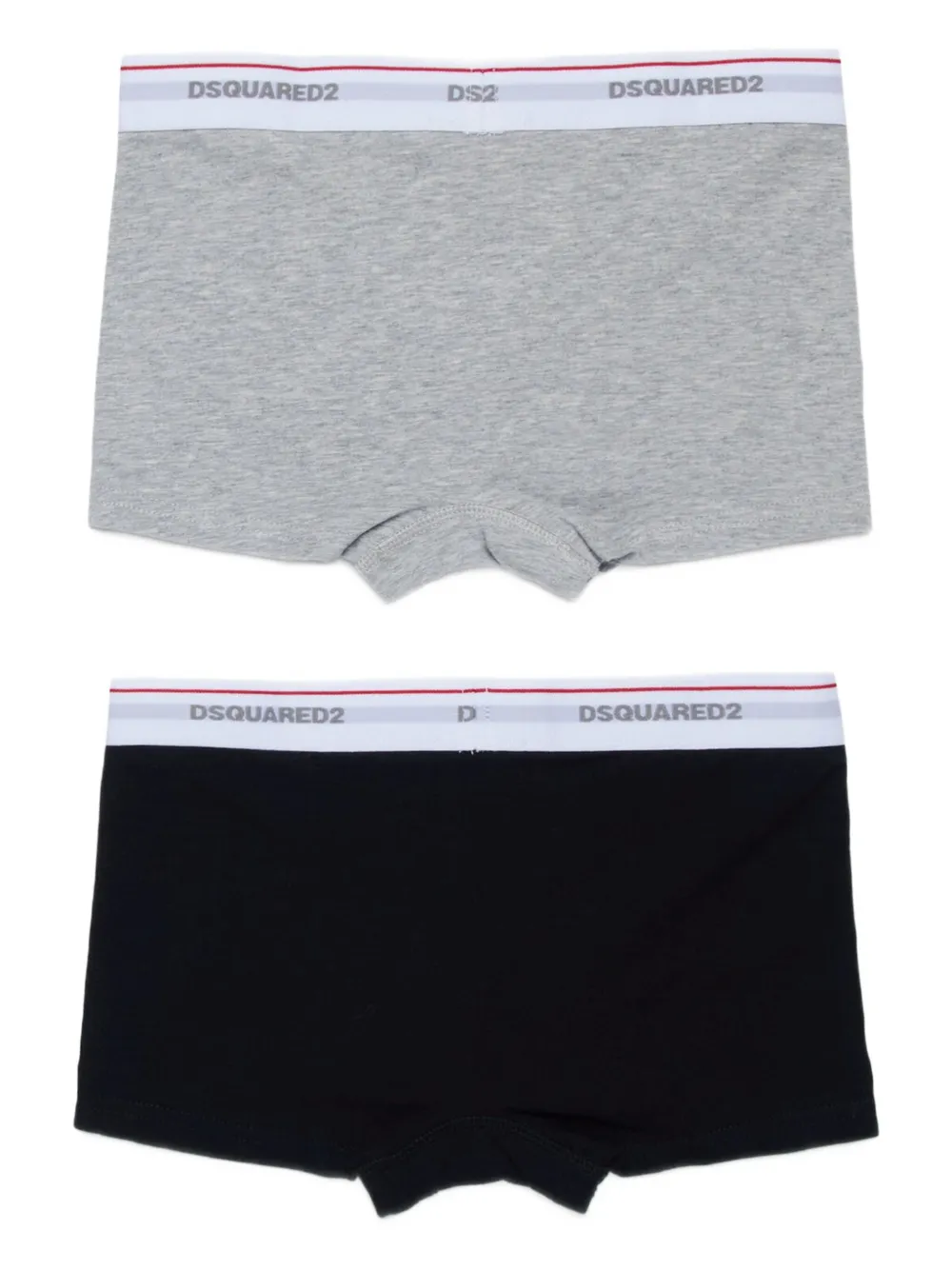 DSQUARED2 KIDS Twee boxershorts met logoband Zwart