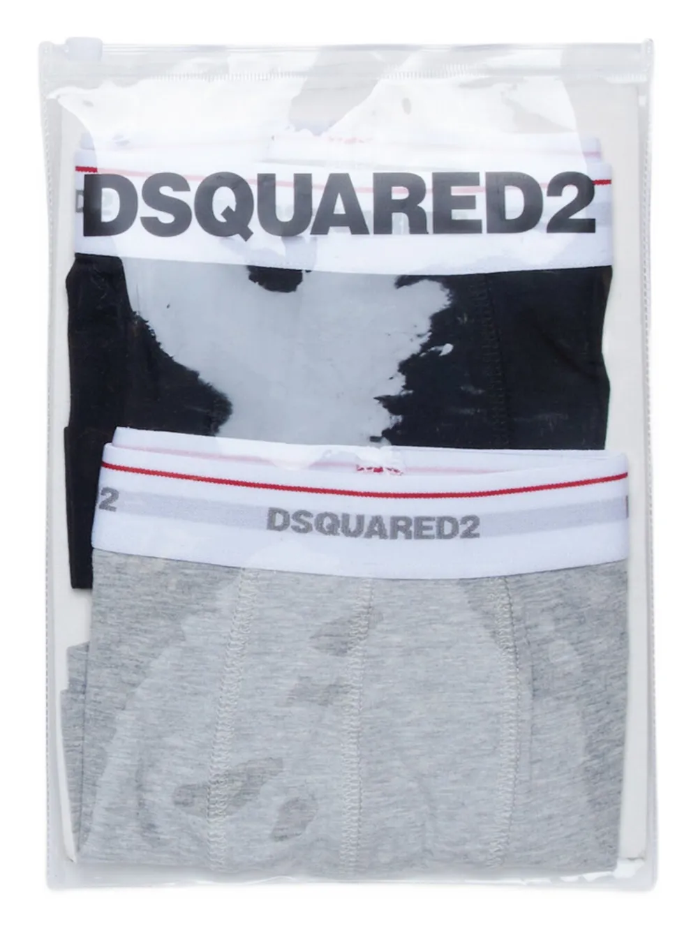DSQUARED2 KIDS Twee boxershorts met logoband Zwart