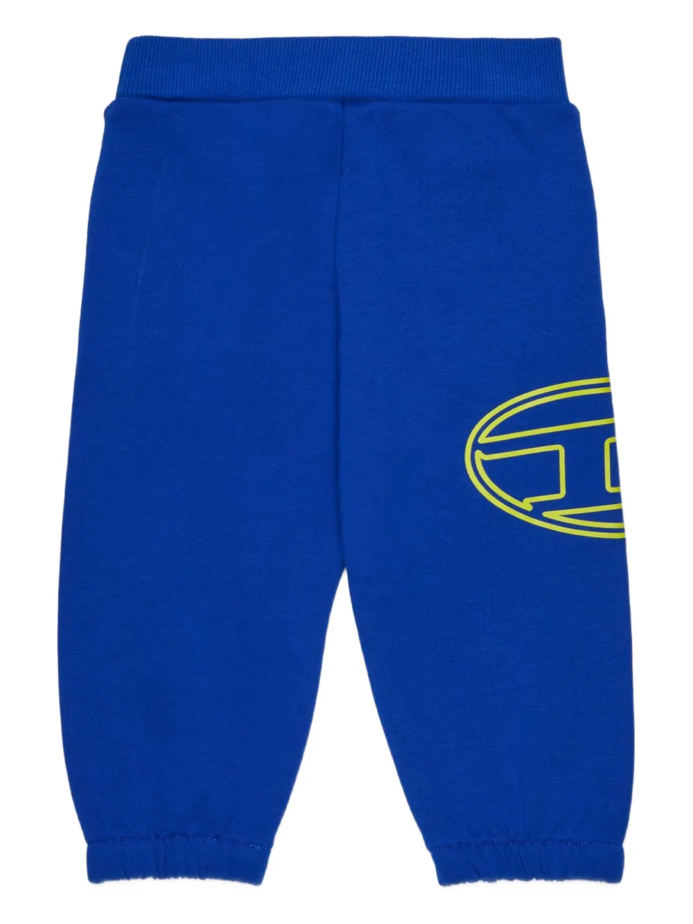 Diesel Kids Katoenen trainingsbroek met logoprint Blauw