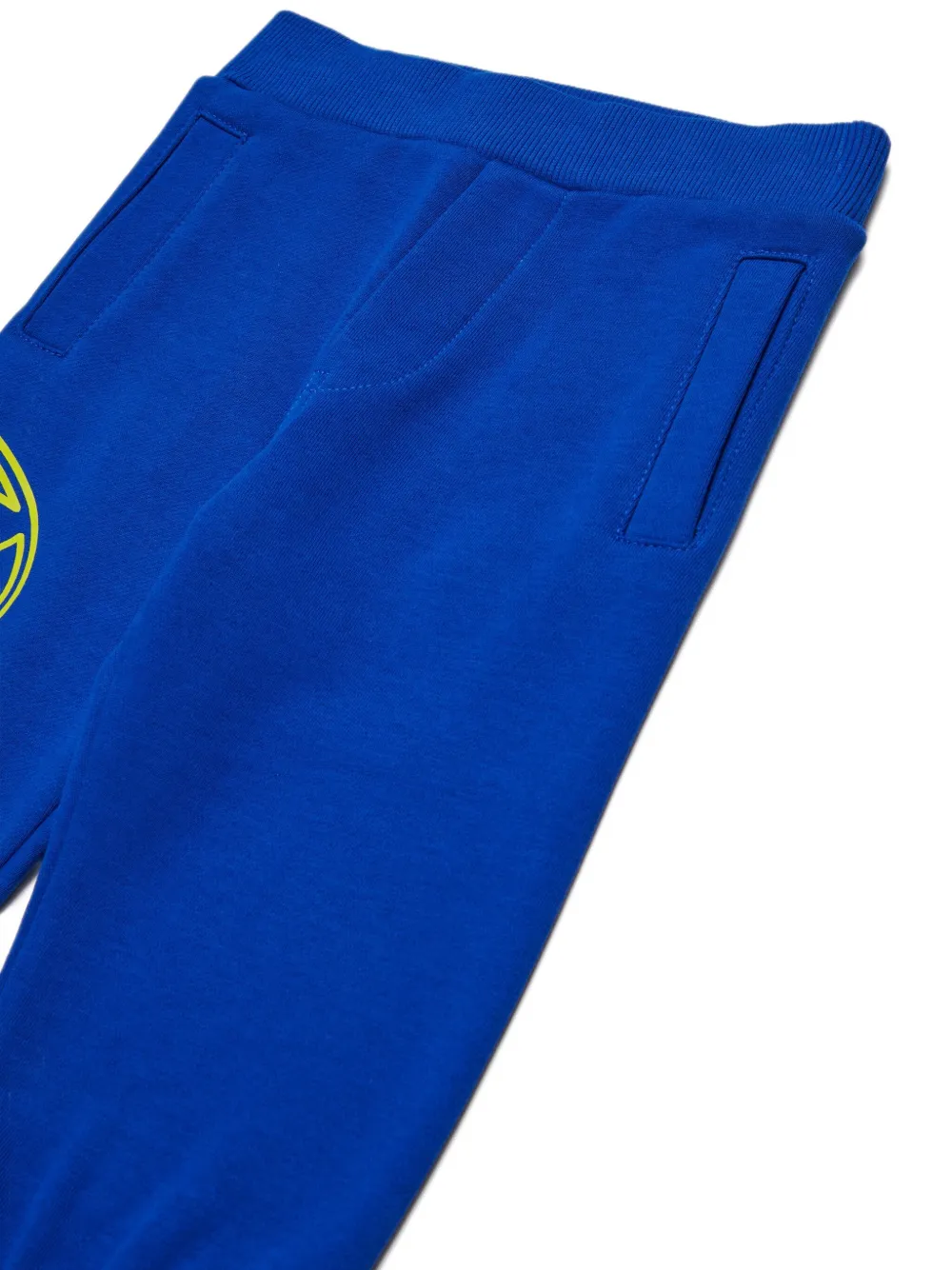 Diesel Kids Katoenen trainingsbroek met logoprint Blauw