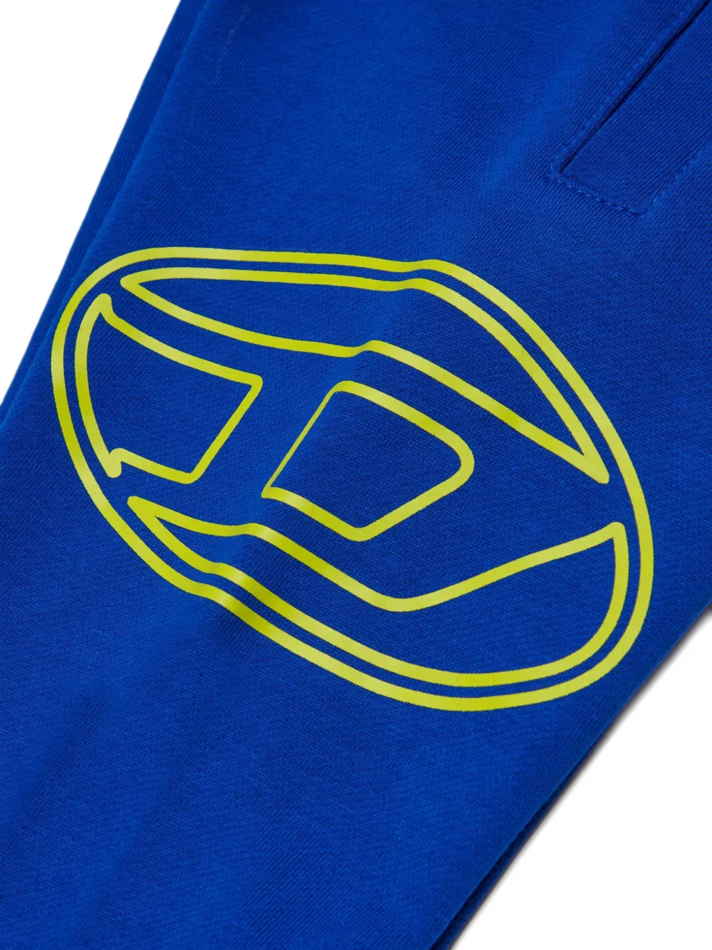 Diesel Kids Katoenen trainingsbroek met logoprint Blauw