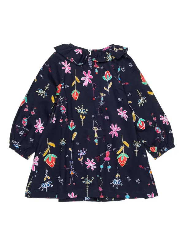 logo-print two-tone T-shirt 