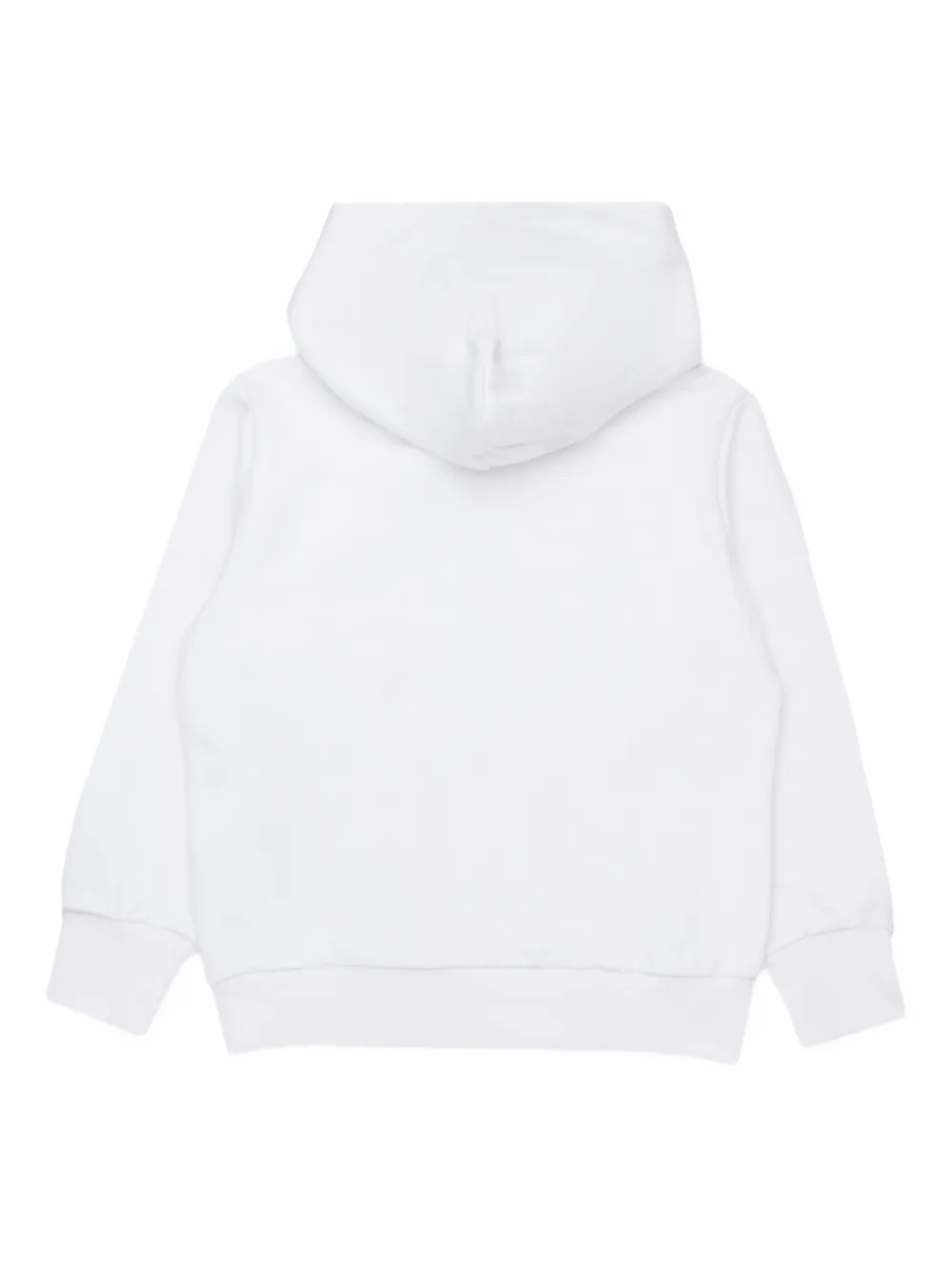 Diesel Kids Sdropshood over logo-print hoodie Wit