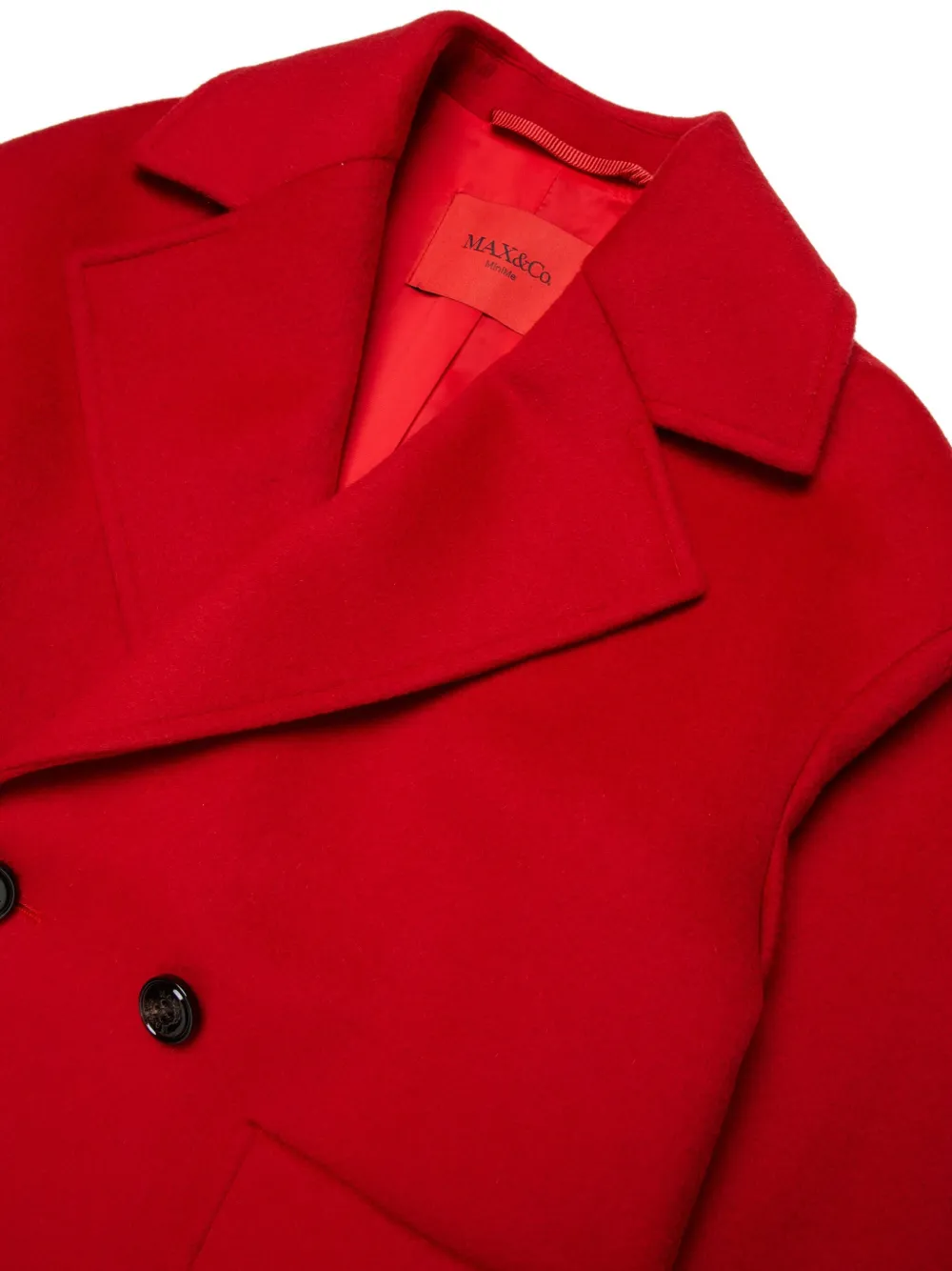MAX&Co. Kids Wollen blazer met dubbele rij knopen Rood