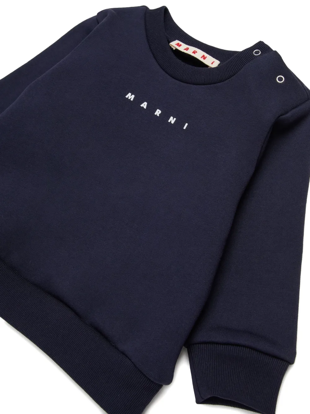 Marni Kids Sweater met logoprint Blauw