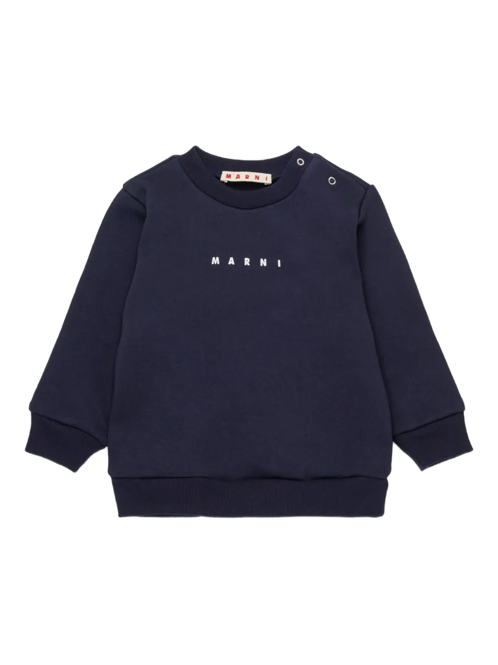 Marni Kids Sweater met logoprint Blauw