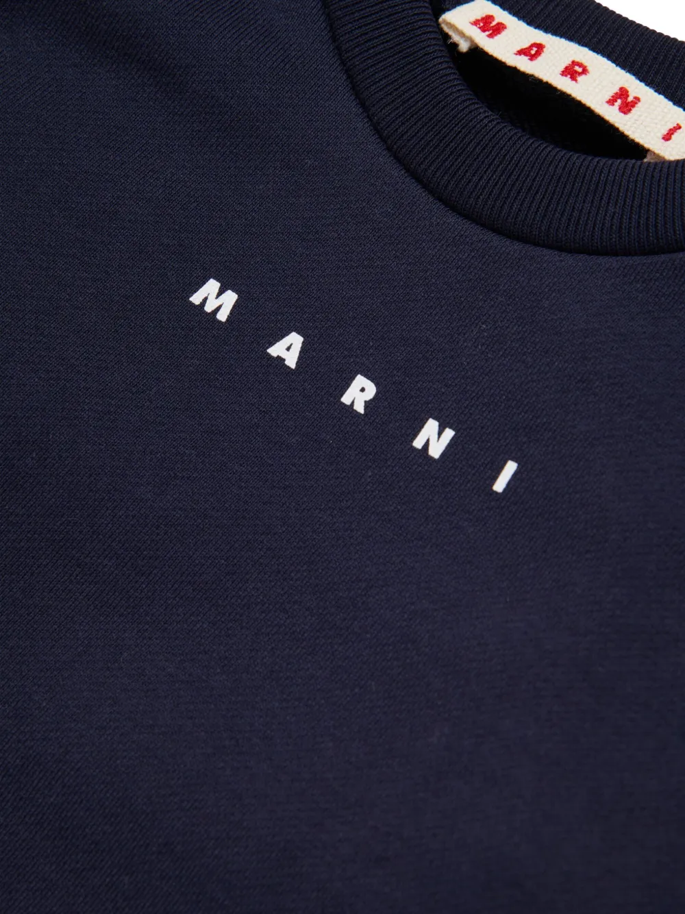 Marni Kids Sweater met logoprint Blauw