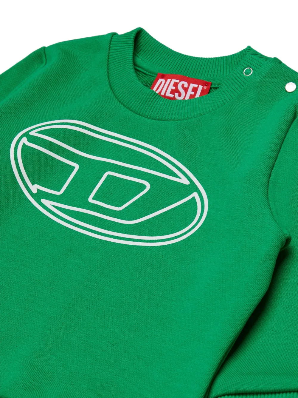 Diesel Kids Sweater met logoprint Groen