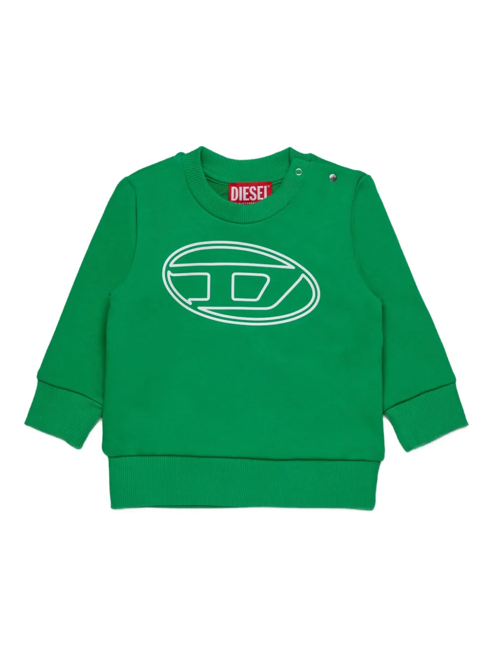 Diesel Kids Sweater met logoprint Groen