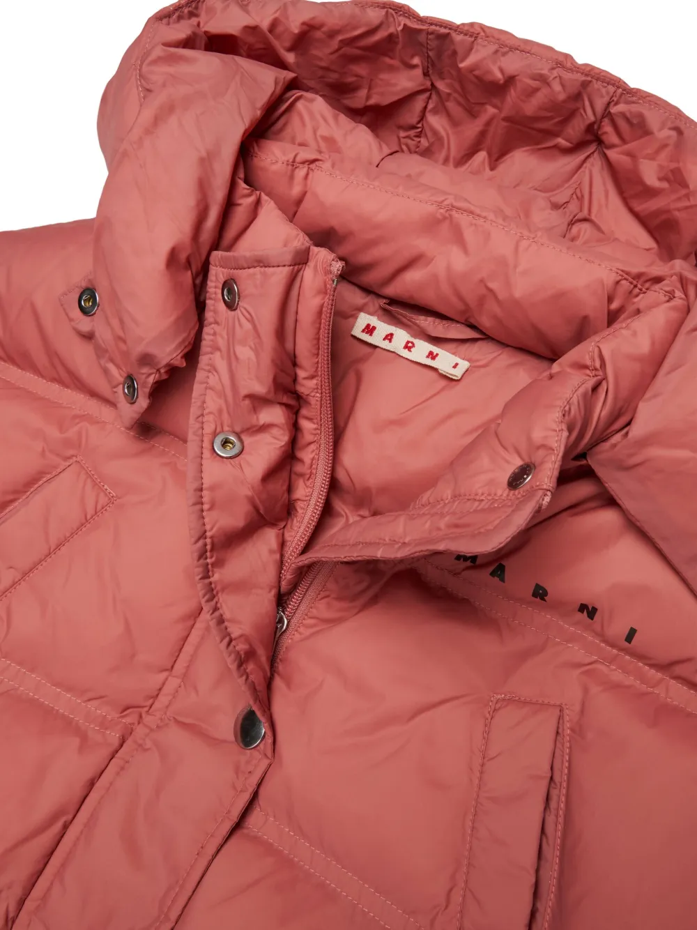 Marni Kids Donsjack met capuchon Rood