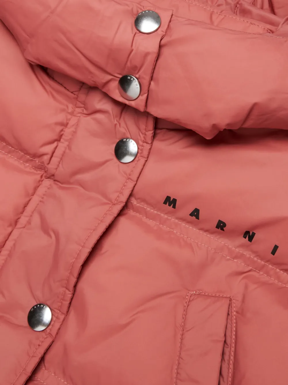 Marni Kids Donsjack met capuchon Rood