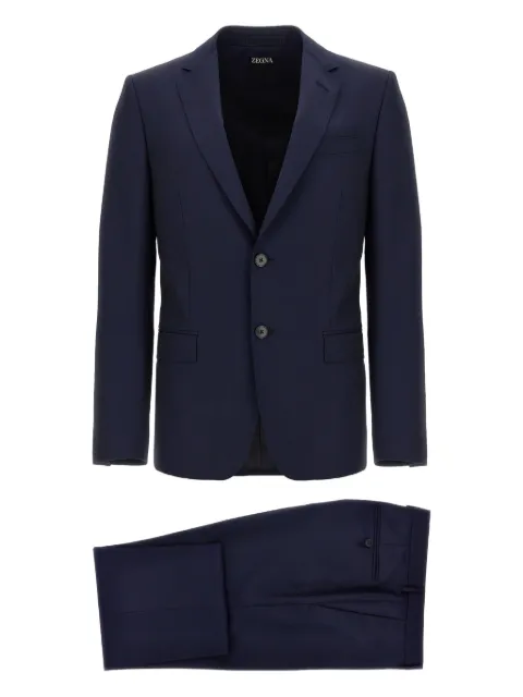 Zegna costume en laine à simple boutonnage