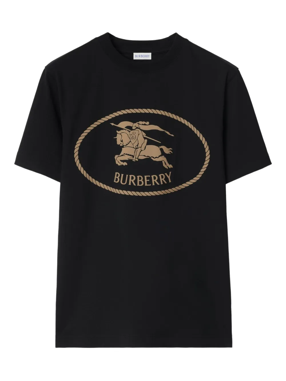 Burberry playera de algodón con sello Knight | negro | Image 1