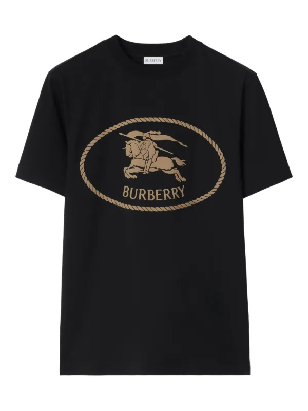 【関税込】 BURBERRY バーバリー サーファー ナイト Tシャツ Surfer Knight Cotton T-shirt in Magnet - Men | Burberry