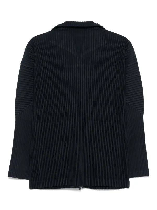 Homme Plissé Issey Miyake プリーツ シャツジャケット | ブルー