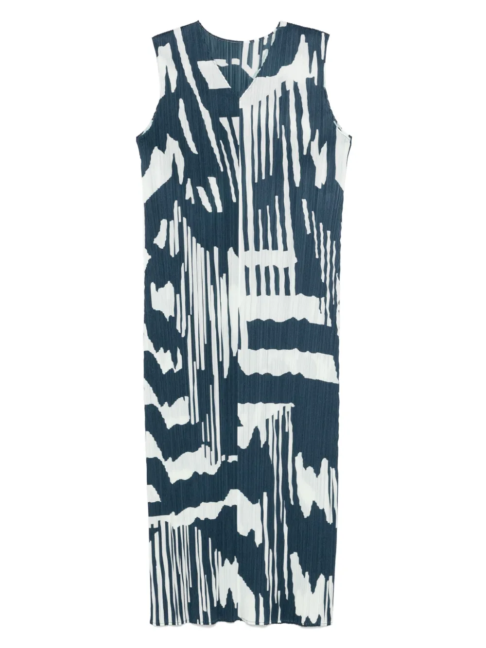 Pleats Please Issey Miyake vestido midi con estampado abstracto | azul | Image 1